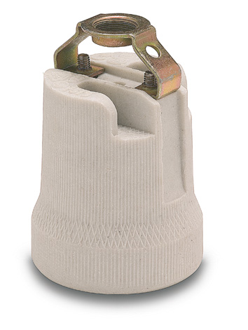 PORTALAMPARAS CERAMICO E-27 M10X100