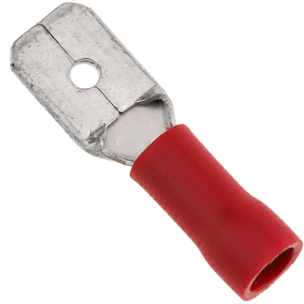 TERMINAL FASTON MACHO 4,8 MM. AISLADO ROJO