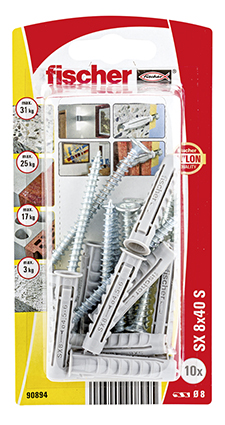 BLISTER TACO + TORNILLO SX PLUS 8X40 (8 UND.)