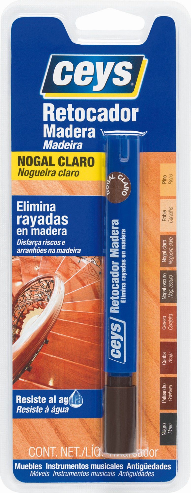 RETOCADOR MADERA NOGAL CLARO CEYS (UU)