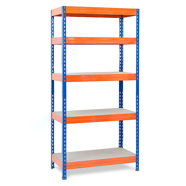 ESTANTERIA METALICA STABIL 100/50 192X100X50 CM. 300KG. 5 NIVELES AZUL/NARANJA