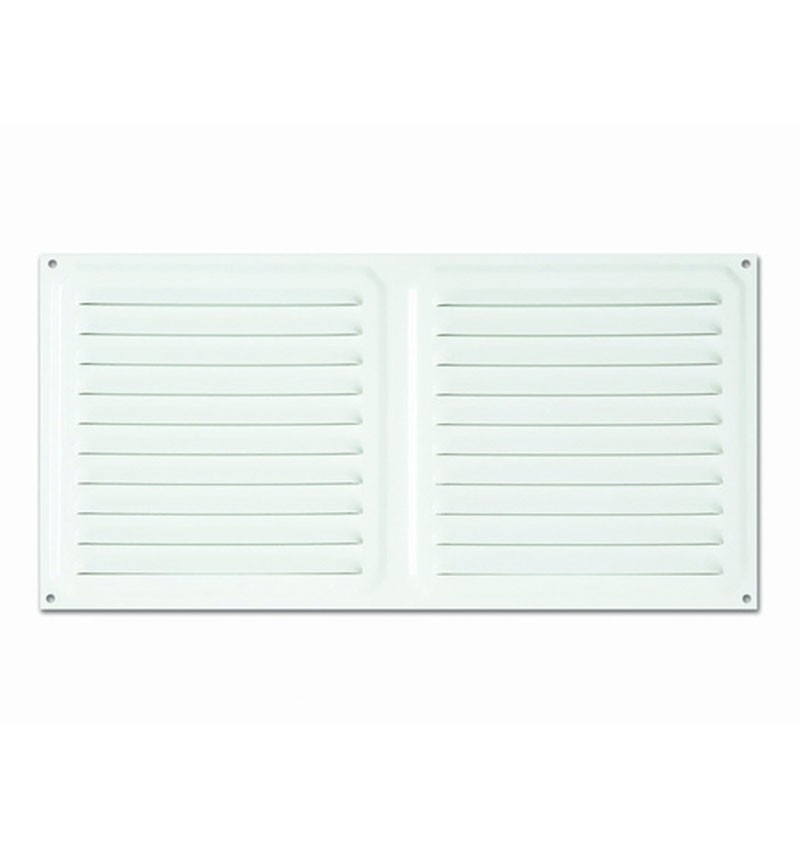 REJILLA VENTILACION ALUMINIO BLANCO 0,6 15X30 CM.