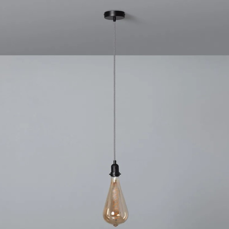 PENDEL TELA BLANCO/NEGRO 120CM (UU)