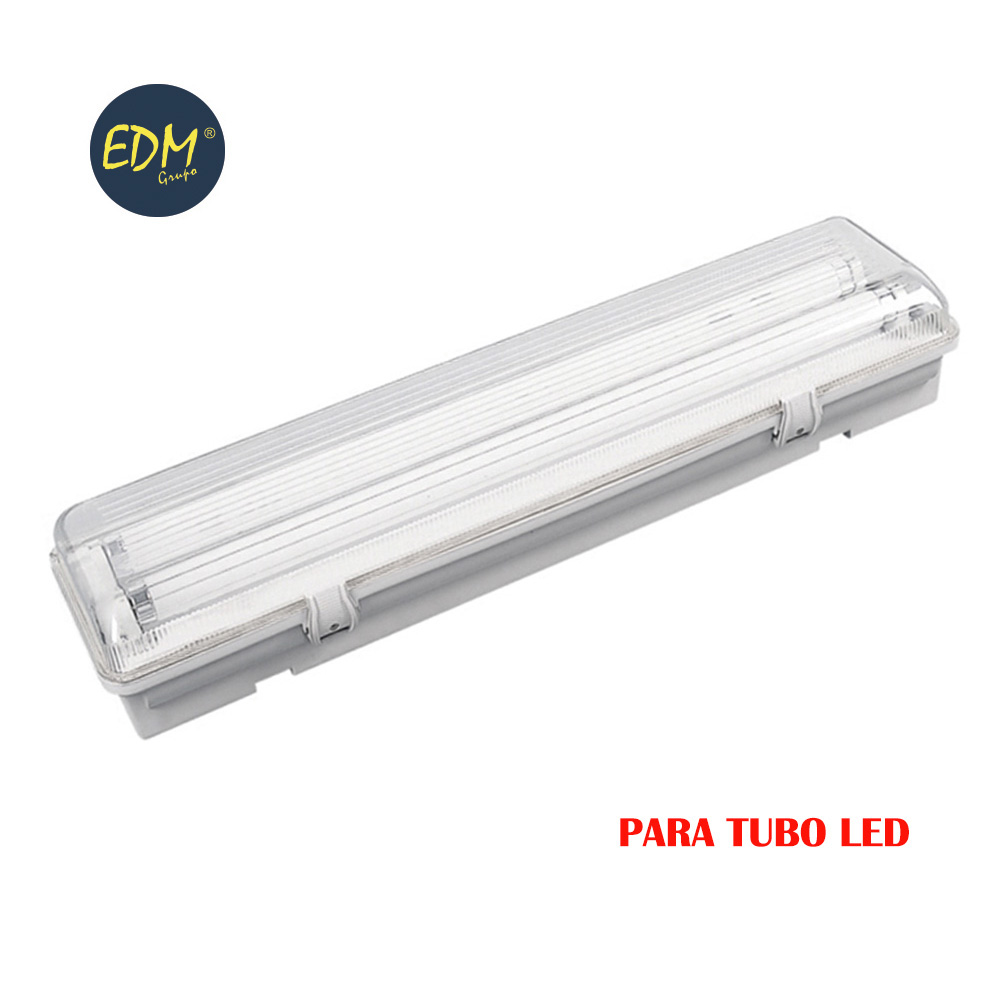 REGLETA ESTANCA PARA TUBO LED EQ 2X18W 65CM EDM IP44 31126