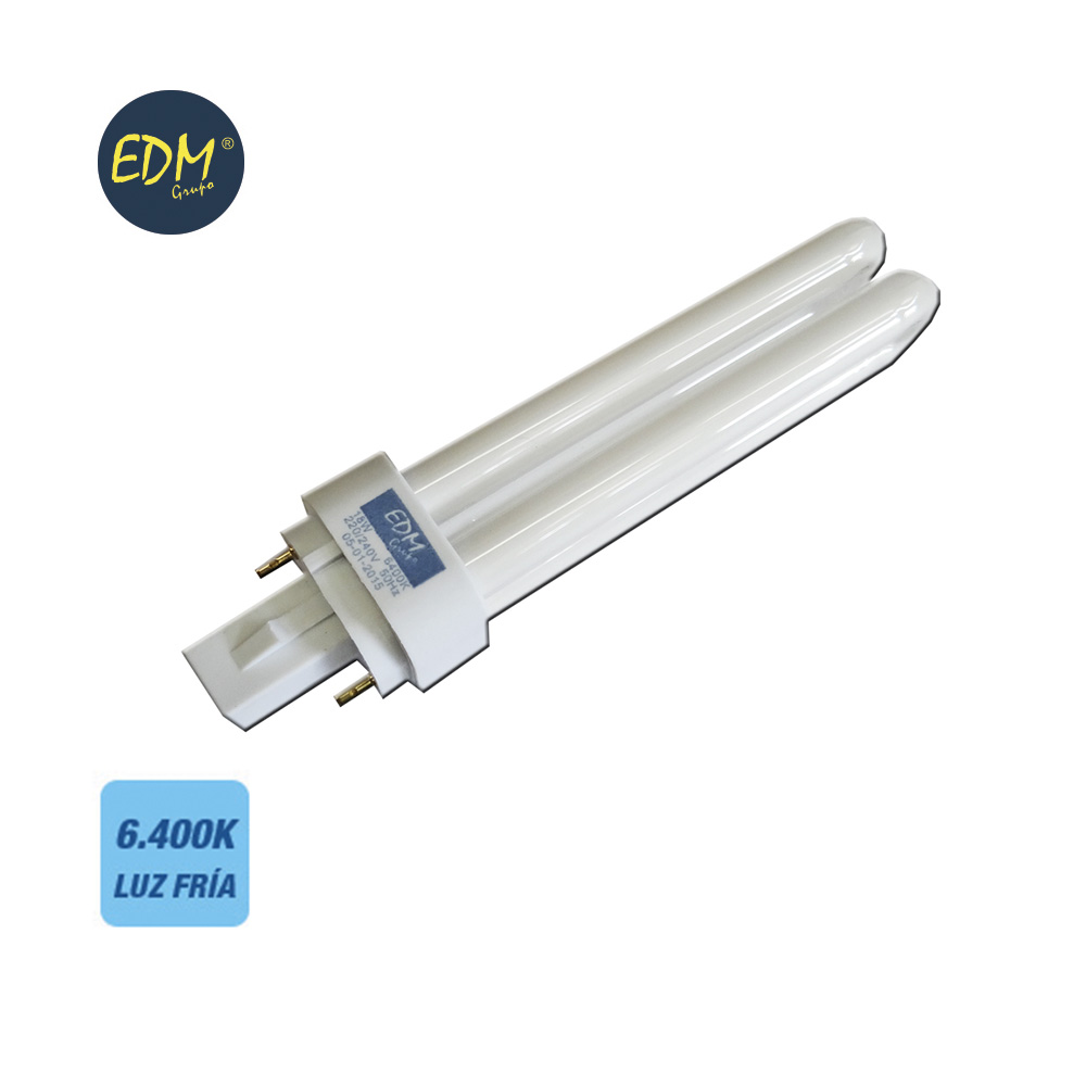 BOMBILLA BAJO CONSUMO G-24 D3 26W 6.400K LUZ FRIA EDM 35665