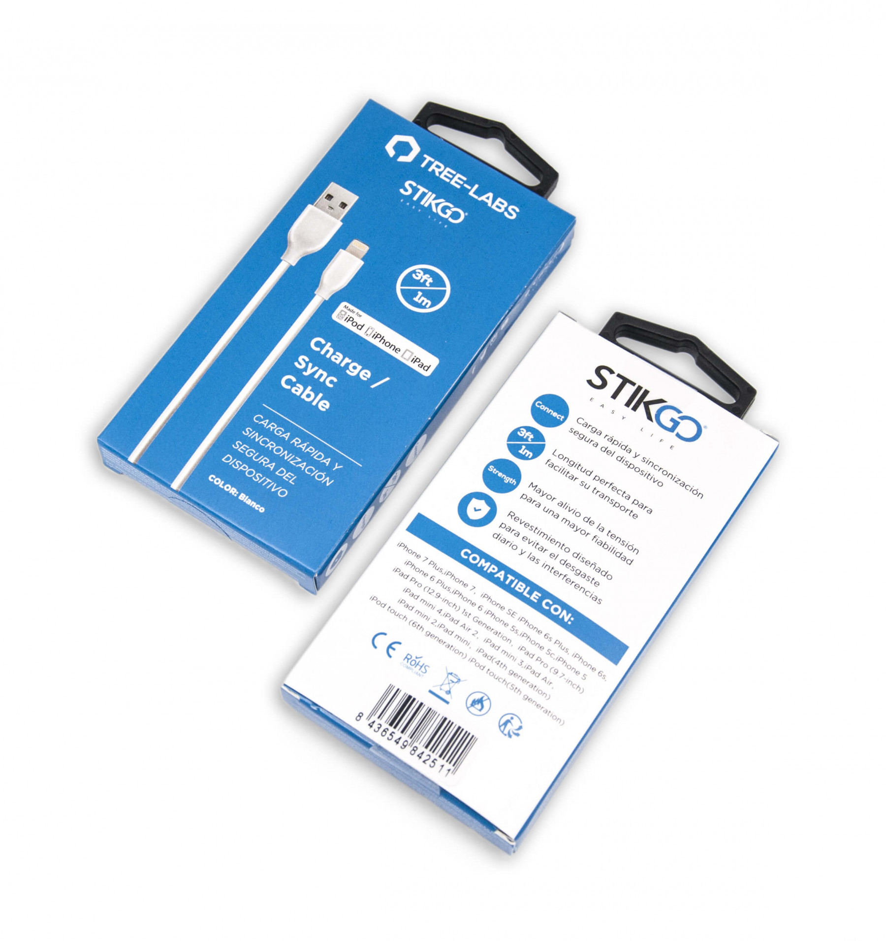 CABLE LIGHTNING A USB 2.0 (MFI) 1 MT. 2,0A STIKGO