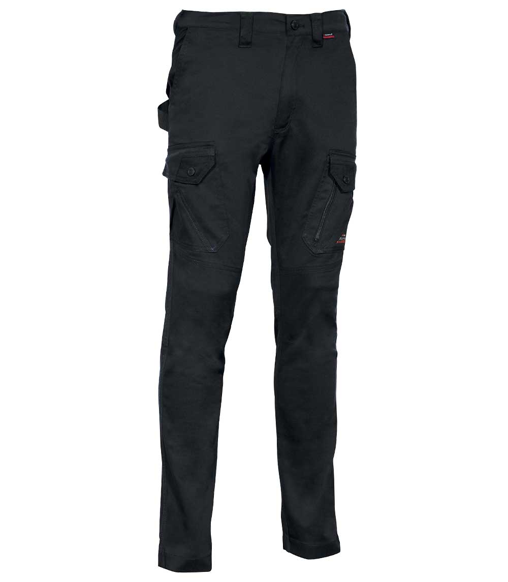 PANTALON TRABAJO MULTIBOLSILLO SLIM JEMBER NEGRO/NEGRO T-44