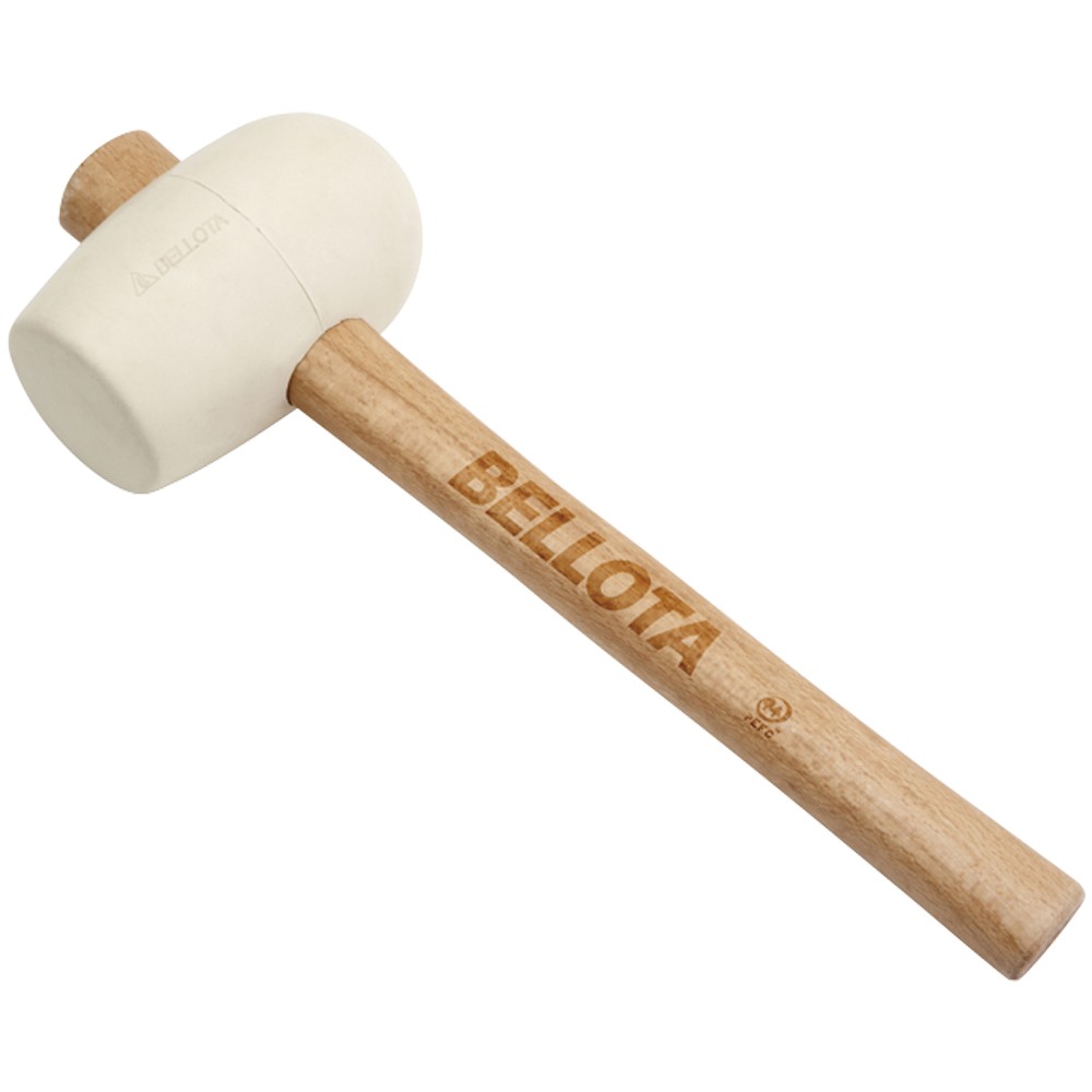 MACETA DE GOMA BLANCA C/MANGO MADERA 500 GR. 8054-500 BELLOTA