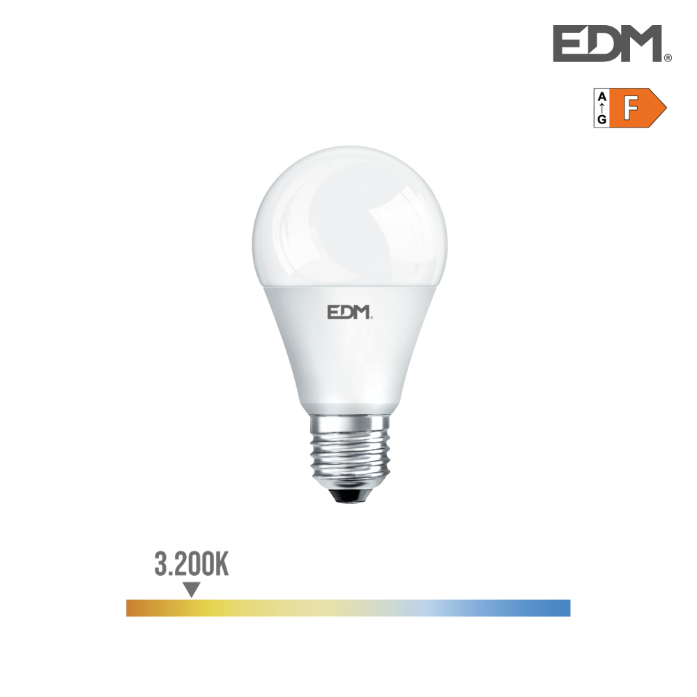 BOMBILLA STANDARD LED REGULABLE E27 10W 810 Lm 3200K LUZ CALIDA EDM REF.98941