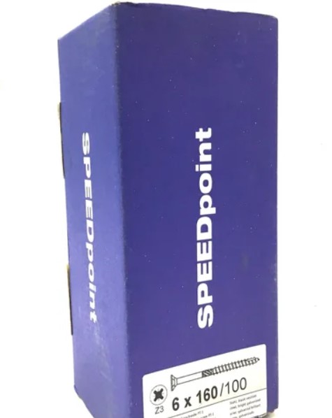 TORNILLO POZI SPEEDPOINT 6X160 C/P GALVANIZADO