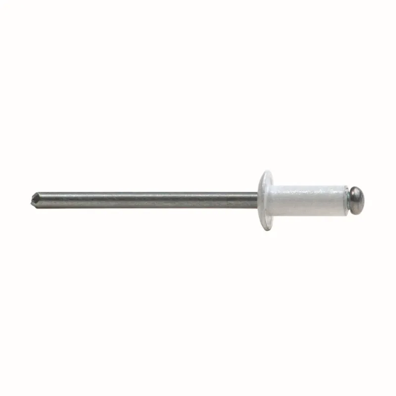 REMACHE ESTANDAR ALUMINIO LACADO BLANCO RAL 9003/ACERO CABEZA ALOMADA 4 X 10