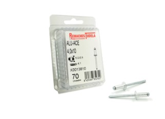 BLISTER REMACHE ESTANDAR ALUMINIO/ACERO ALA ANCHA 4,8 X 14 X 14 (30 UND.)