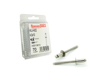 BLISTER REMACHE ESTANDAR INOX A2/INOX A2 C/ALOMADA 4,8 X 10 (50 UND.)