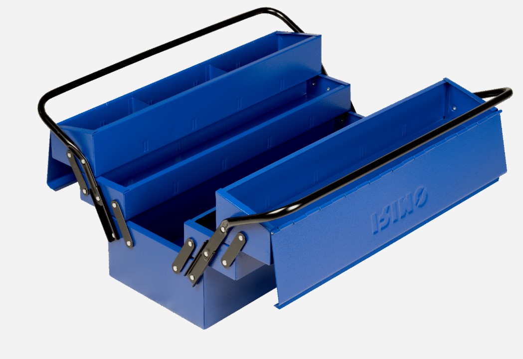 CAJA HERRAMIENTAS METALICA 2 ASAS 3 BANDEJAS 50X21X19CM. IRIMO