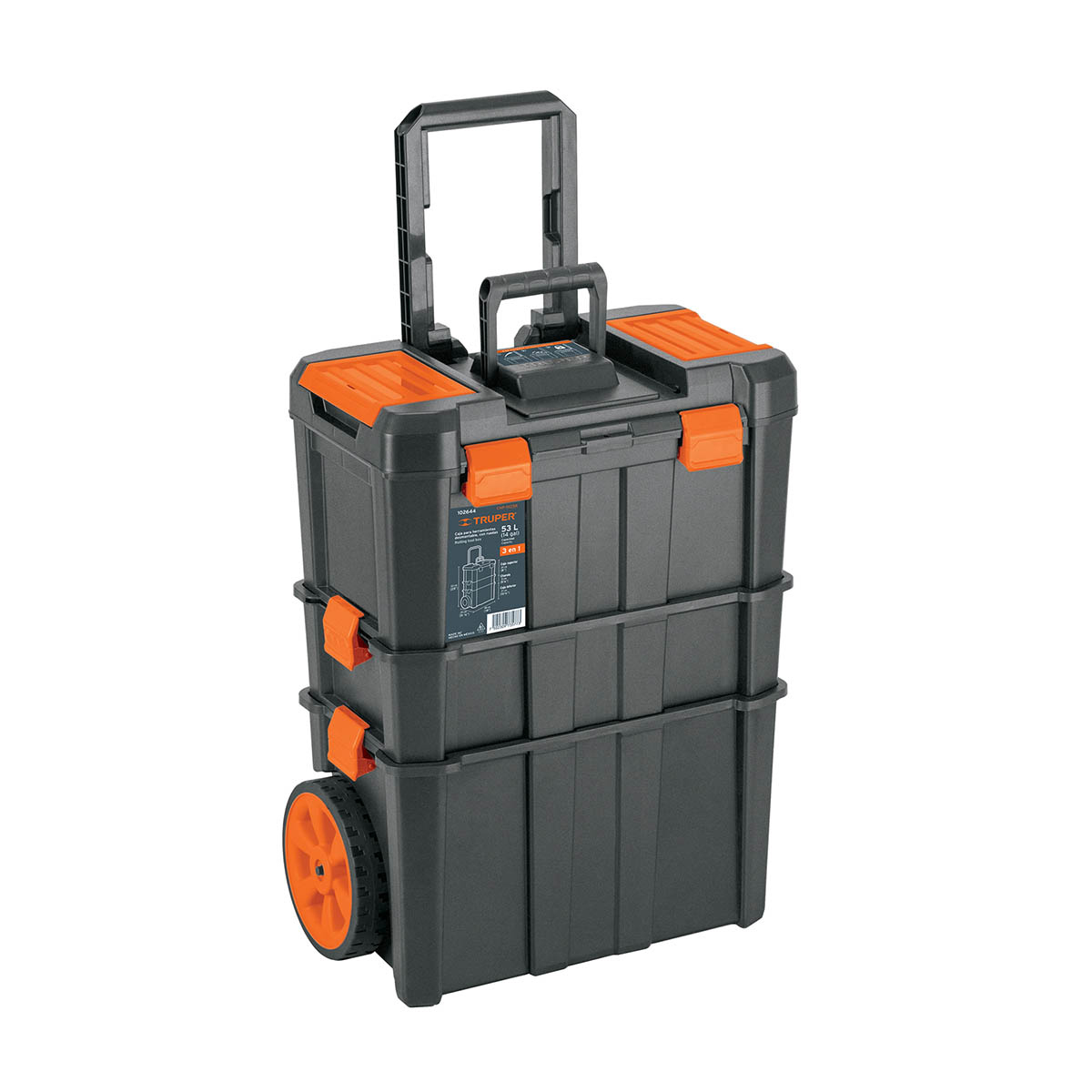 CAJA HERRAMIENTAS CON RUEDAS 53 L, 63X48X29 CM TRUPER. 102644