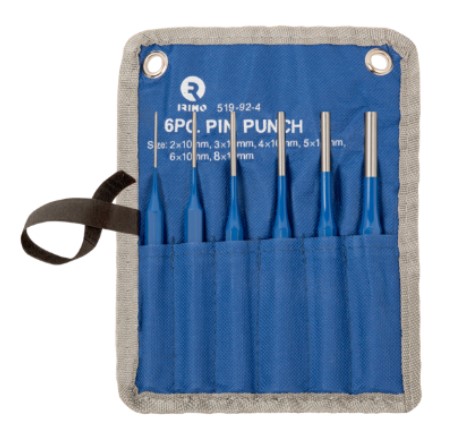 JUEGO 6 BOTADORES CILINDRICOS OCTOGONALES Ø2-8 MM. IRIMO