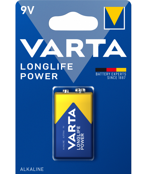 PILA VARTA LONGLIFE POWER 9V (BLISTER 1 UNID.)