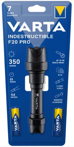 LINTERNA LED INDESTRUCTIBLE F20 PRO 350 LUMENS VARTA