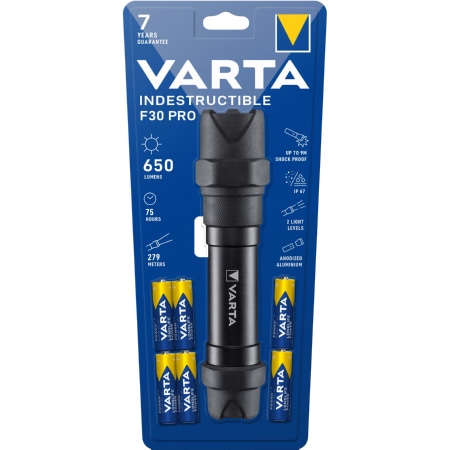 LINTERNA LED INDESTRUCTIBLE F30 PRO 650 LUMENS VARTA