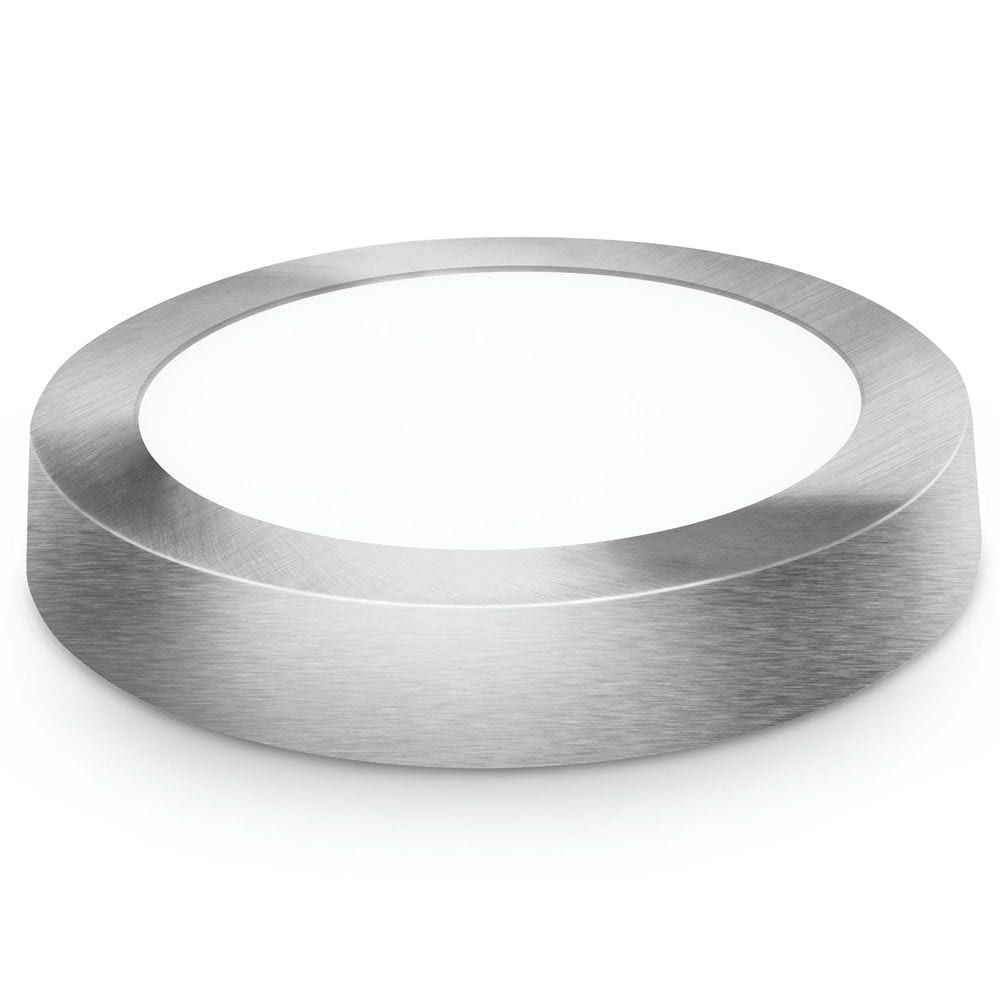 DOWNLIGHT LED SUPERFICIE REDONDO 18W 1800 LUMENS 6400K LUZ FRIA CROMO MATE 21853