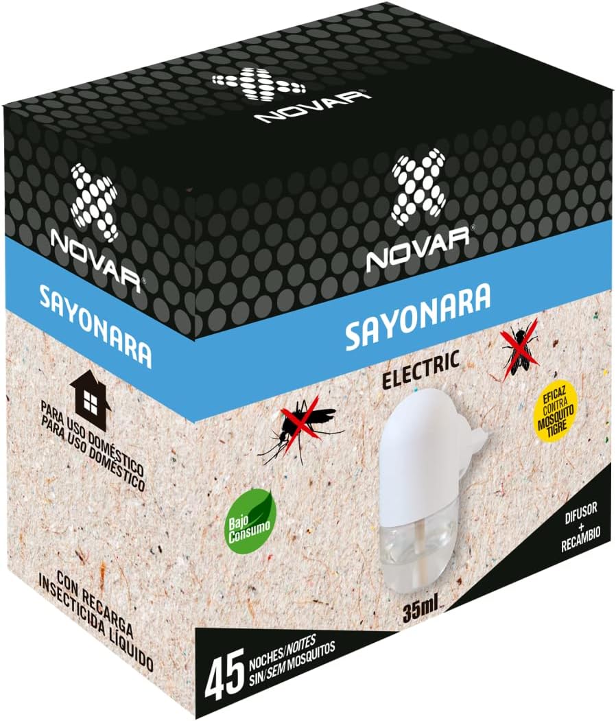INSECTICIDA ELECTRICO ANTIMOSQUITOS SAYONARA + RECAMBIO 35 ML.