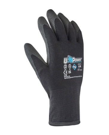 GUANTE OLAF CON RECUBRIMIENTO NEGRO Y GRIS T-10 U-POWER