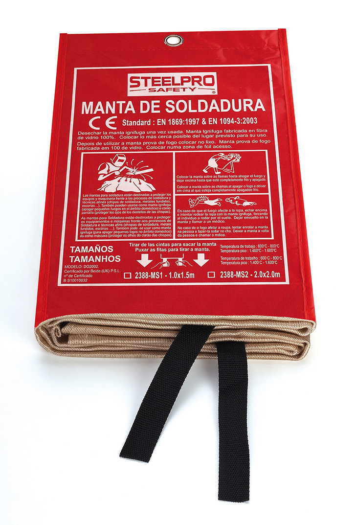 MANTA DE SOLDADURA DE FIBRA DE VIDRIO 200X200 CM 2388MS