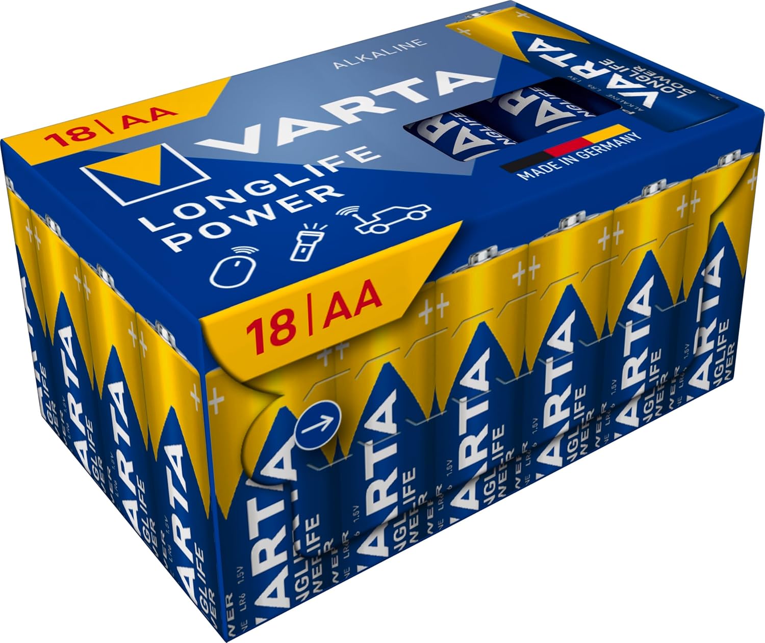 PILA VARTA LONGLIFE POWER VARTA INDUSTRIAL AA CUBE PACK18 4906121138