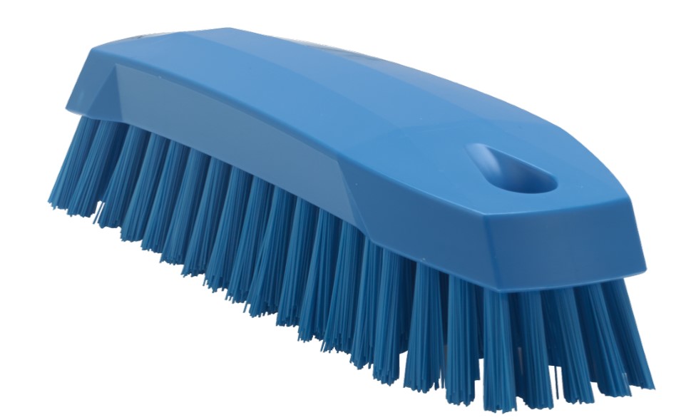 CEPILLO DE MANO "M" CERDAS MEDIAS AZUL 165 MM.