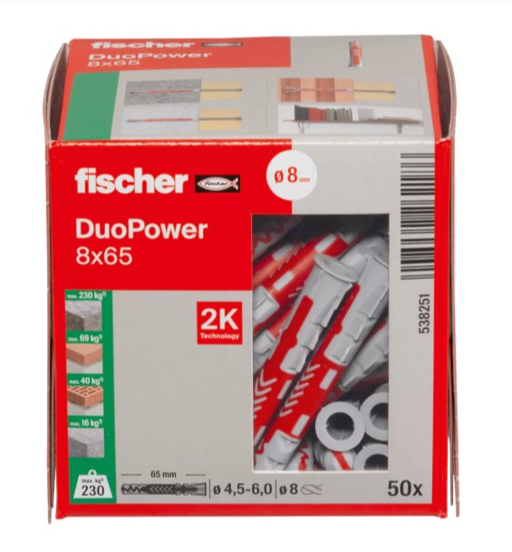 TACO DUOPOWER 8X65 (50 UND.)