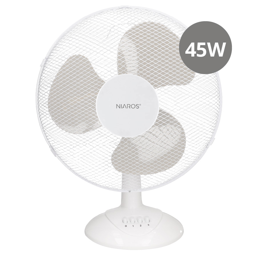 VENTILADOR SOBREMESA BLANCO 45 W Ø 43 CM LINDI