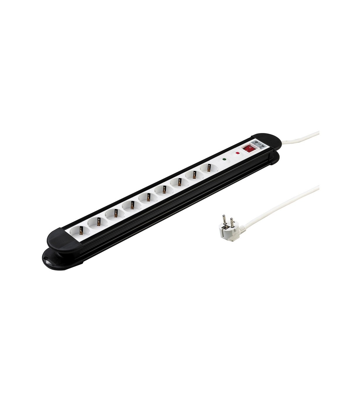 BASE MULTIPLE 9 TOMAS CON PROTECCION + INTERRUPTOR 3MT