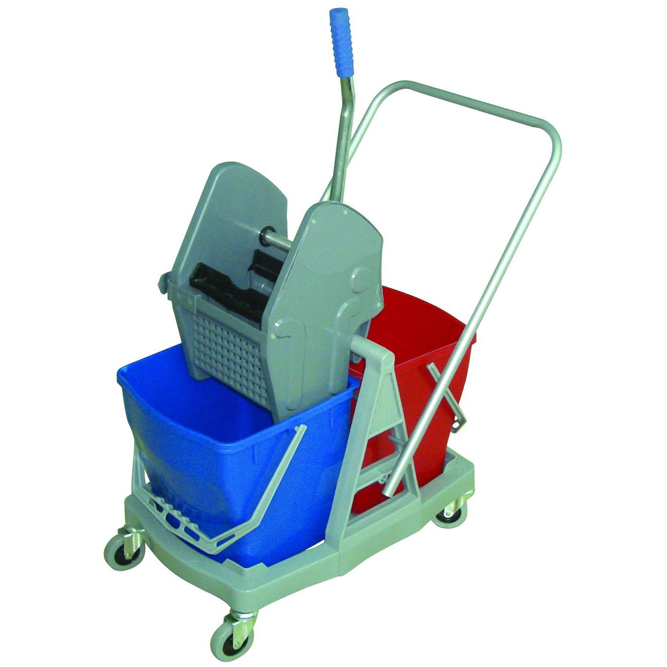 CUBO DOBLE CON PRENSA 2X18 L