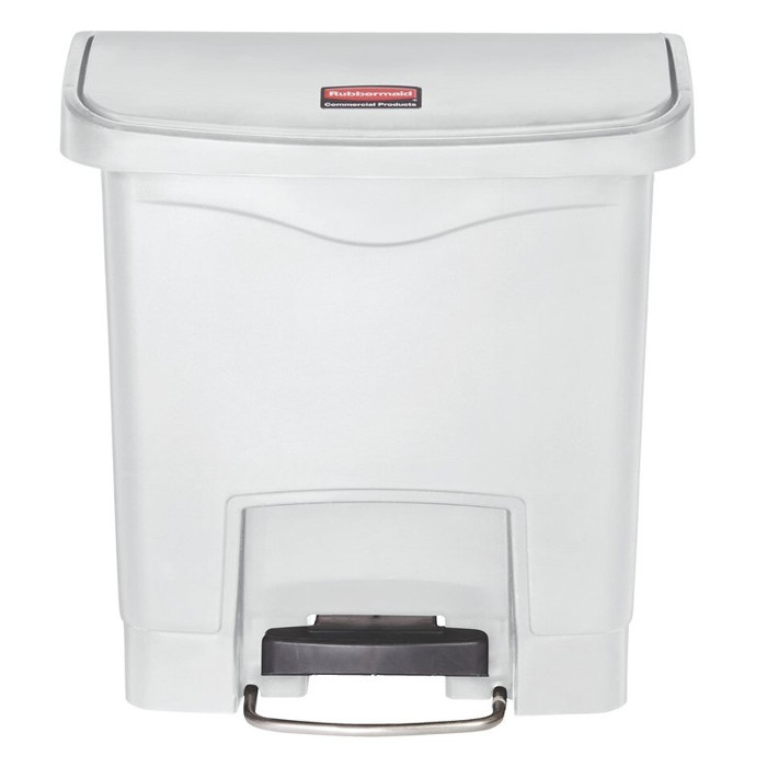 CUBO BLANCO 15 L CON PEDAL FRONTAL RUBBERMAID