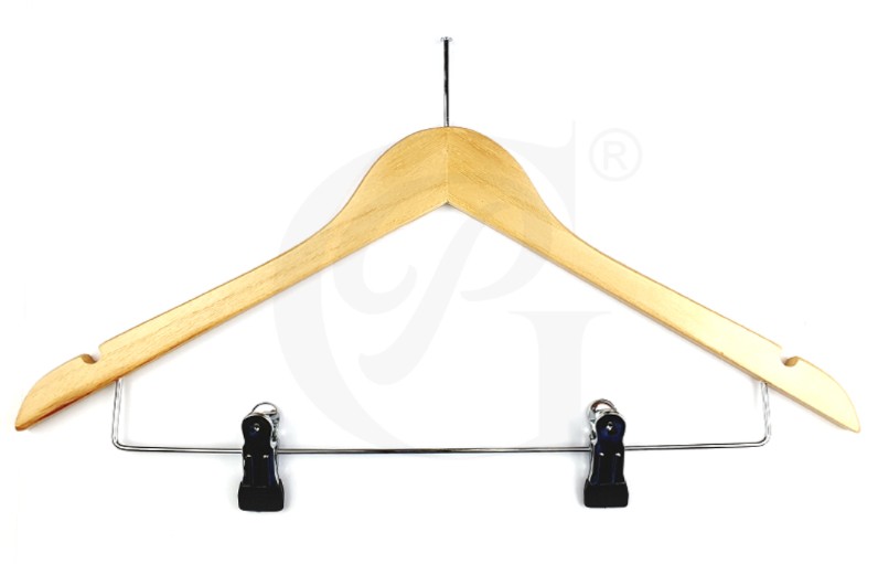 PERCHA MADERA CON RANURA ANTIRROBO CLAVO PINZA 45 CM