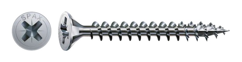TORNILLO POZI SPAX CABEZA PLANA CINCADO 4,0X30 (1000 UND.)