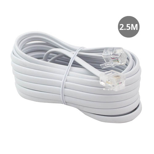 ALARGO TELEFONICO M-M 2.5 MT 6P4C BLANCO