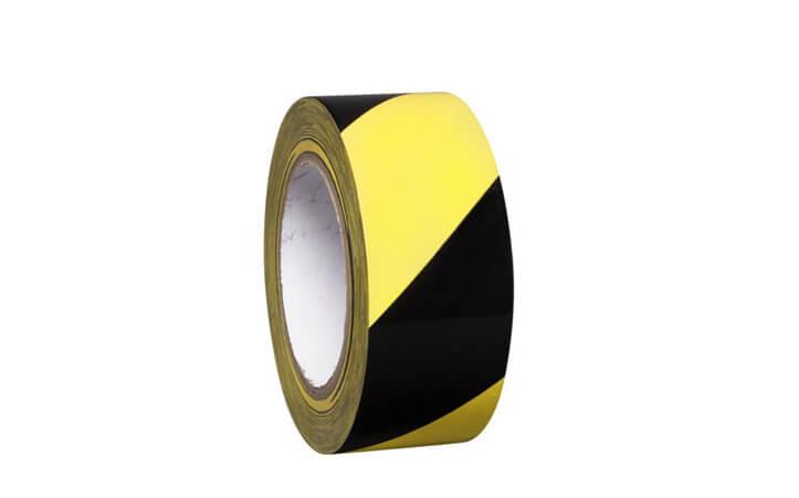 CINTA SEÑALIZACION ADHESIVA AMARILLO/NEGRO 80MM X 25MT NORMALUZ