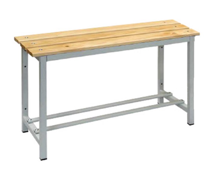 BANCO VESTUARIO MADERA Y ACERO 480x1000x325 MM MEGABLOK