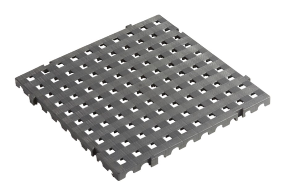 LOSETA PLASTICO RELAJADO ANTIDESLIZANTE GRIS 500X500X25 MM. REF.SPR-5525 500X500X25 MM. PLASTIPOL