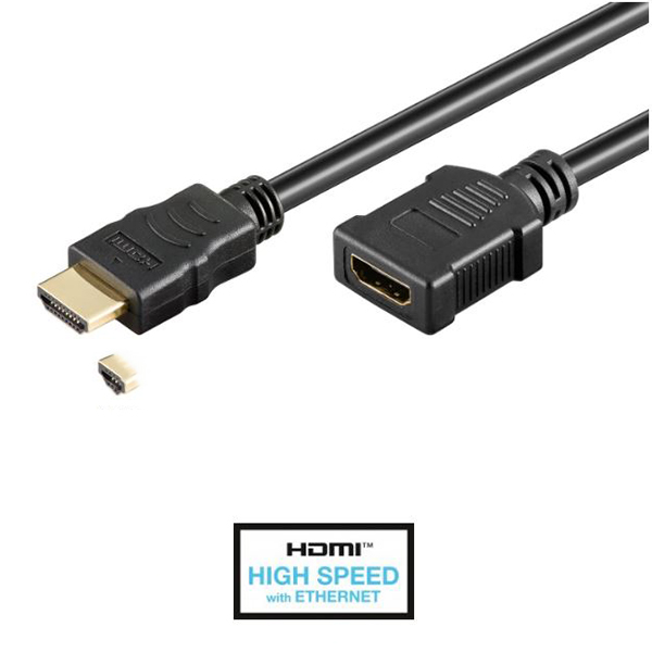 CABLE M-H, 50 CM, 1,4 HDMI A-A CON ETHERNET. GOOBAY. REF: 69912