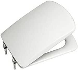 Asiento de inodoro Roca sidney con tapa, acero inoxidable blanco A801380004