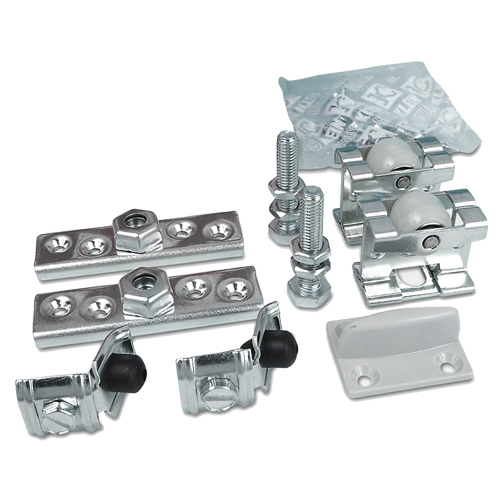 JUEGO ACCESORIOS PARA PUERTA CORREDERA GUIA K50 HASTA 75 KG KLEIN
