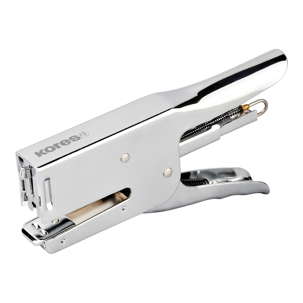 GRAPADORA DE TENAZA CROMADA 25 HOJAS GRAPAS 24/6 Y 26/6