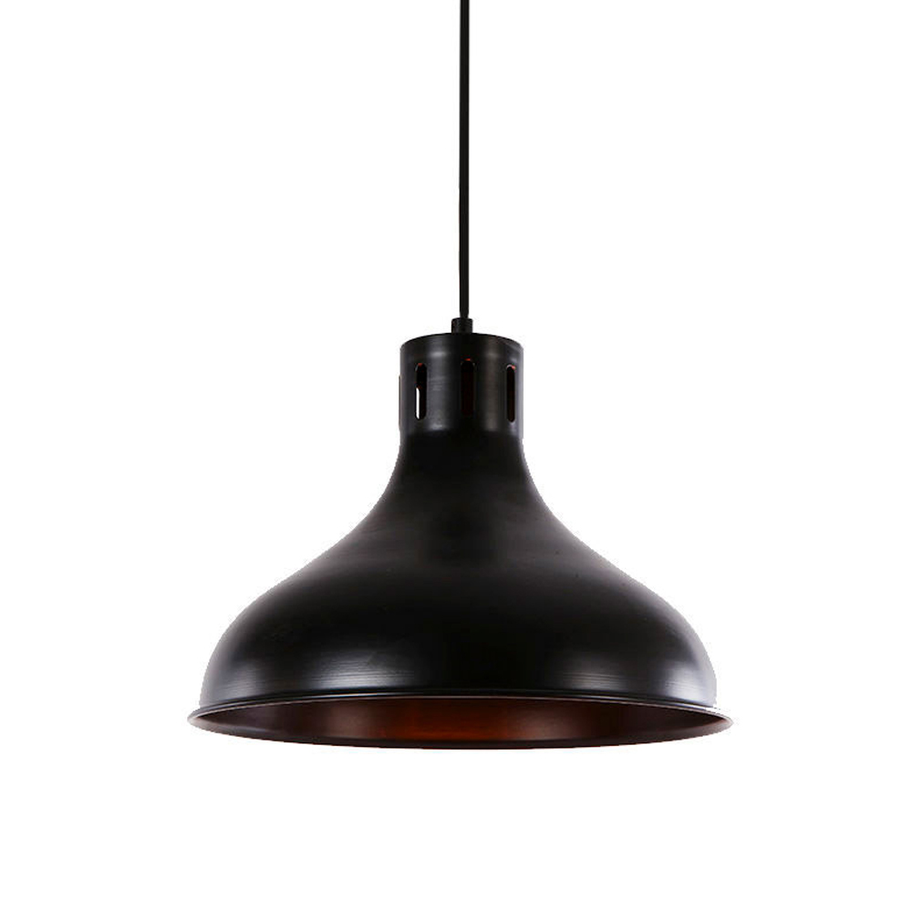LAMPARA DE TECHO METALICA VINTAGE E27 60W COLOR NEGRO Ø30X25 CM. EDM