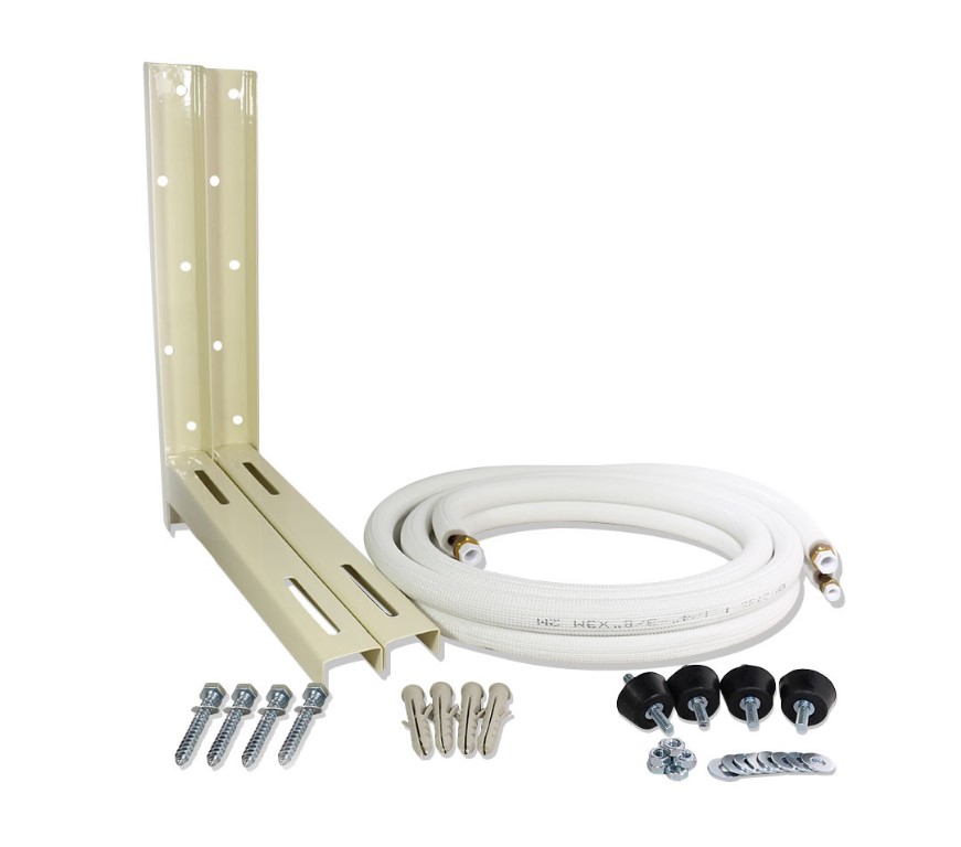 KIT INSTALACION AC SOPORTES + ACCESORIOS 1/4"-3/8" 5 MTS.