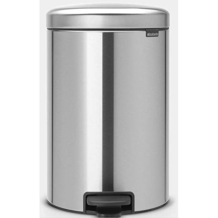 PAPELERA PEDAL ACERO MATE 20 L