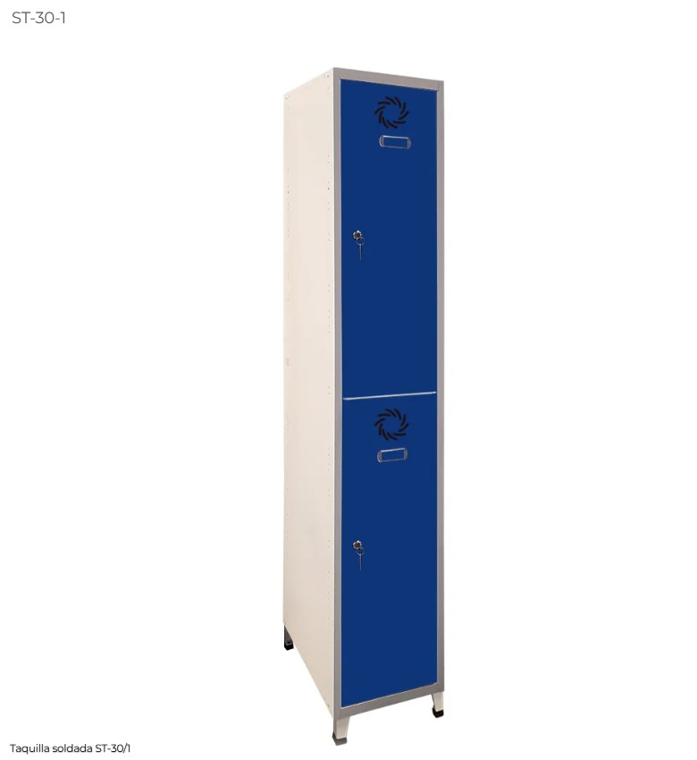 TAQUILLA MONOBLOK PACK 1X2 PUERTAS AZUL 1.900X300X500 MM MEGABLOK
