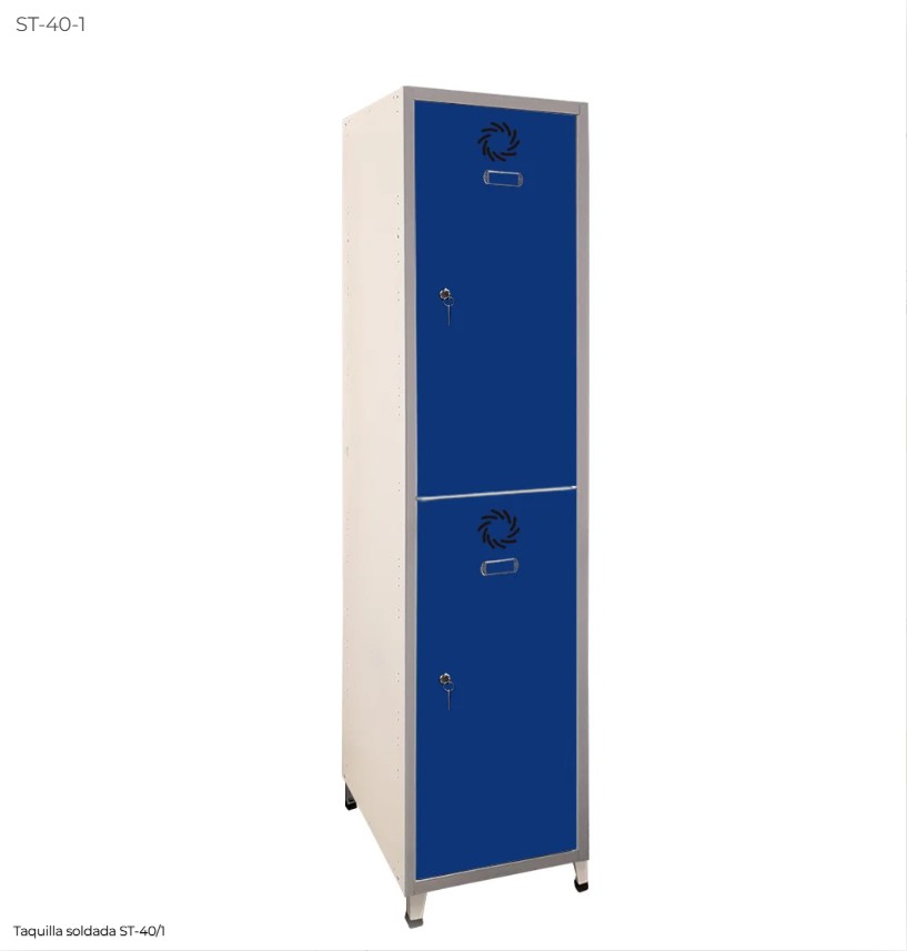 TAQUILLA MONOBLOK PACK 1X2 PUERTAS AZUL 1.900X400X500 MM MEGABLOK