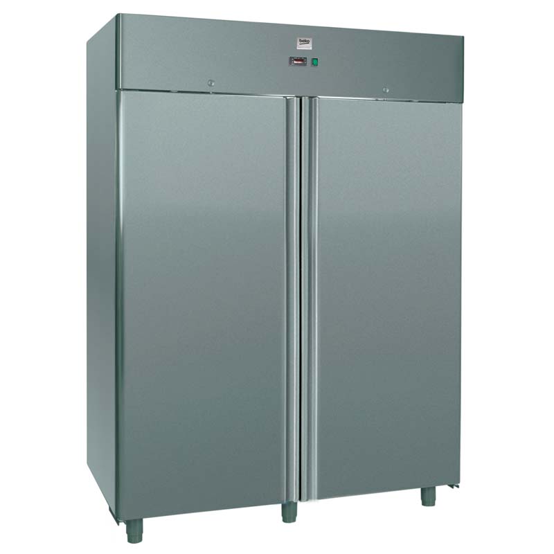 FRIGORIFICO 2 PUERTAS OPACAS ACERO INOX 1400 LT ADN 218 BP BEKO